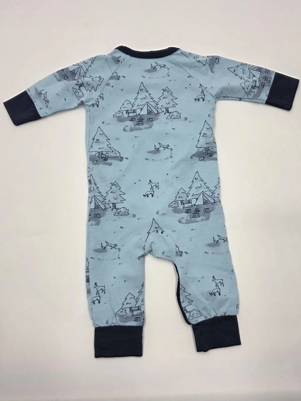monica + andy baby boy woodland print outfit size 0-3 months